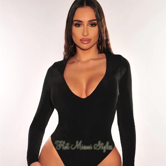 🖤NWT HOTMIAMISTYLES BODYSUIT - MIDNIGHT 🖤 - Picture 1 of 3